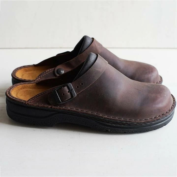 Orion | Leather Orthopedic Vintage Clogs