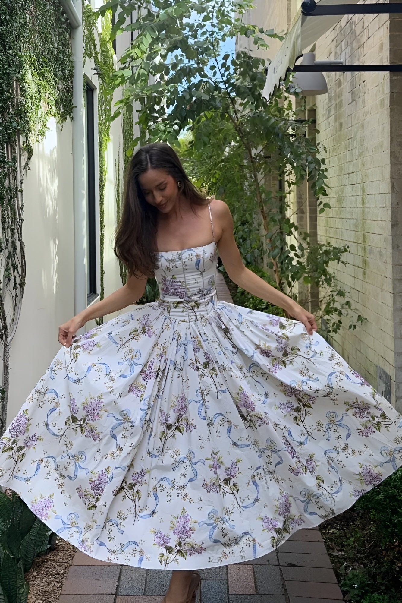 Lotte | Vintage Kwiatowa Sukienka Maxi