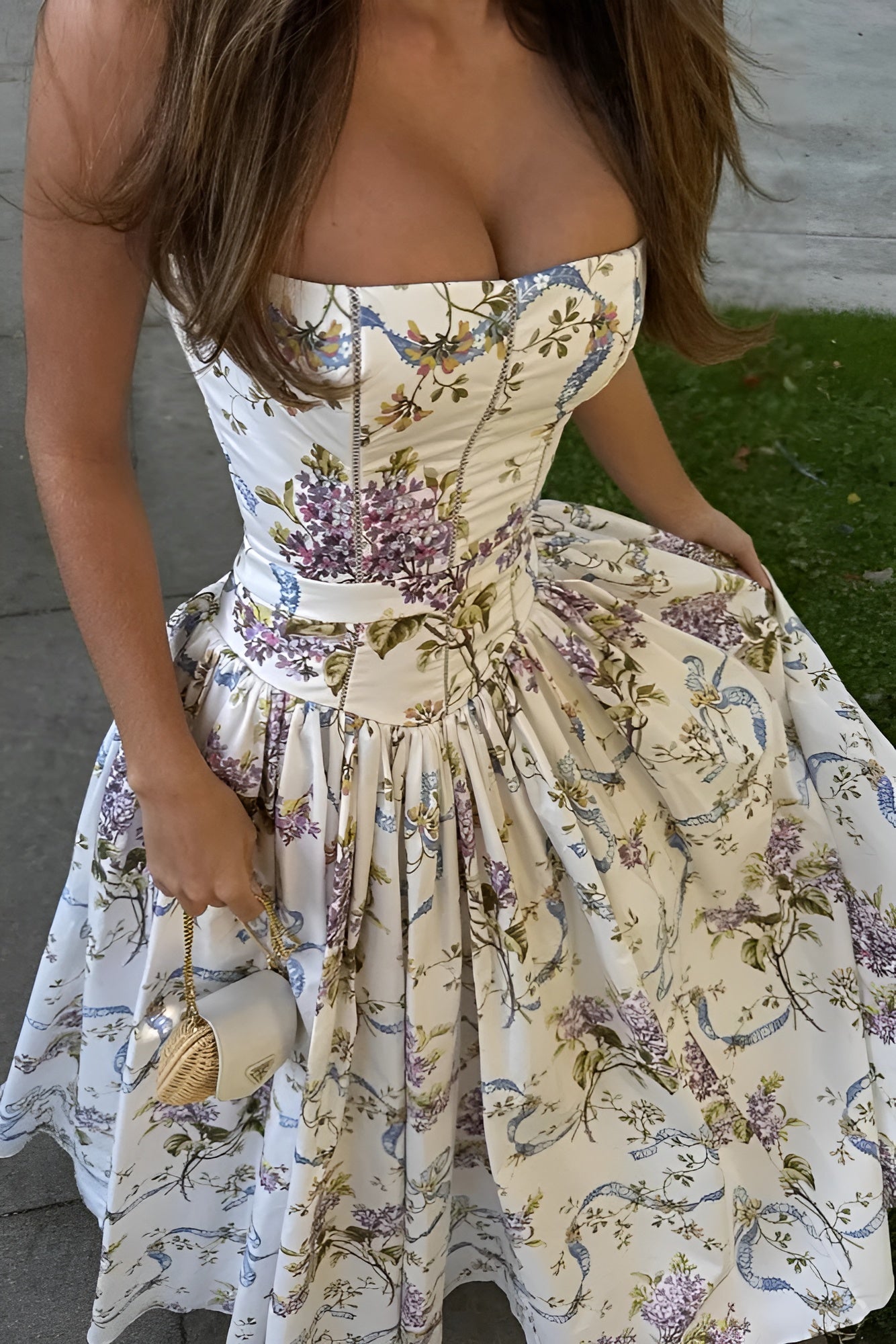 Lotte | Vintage Kwiatowa Sukienka Maxi