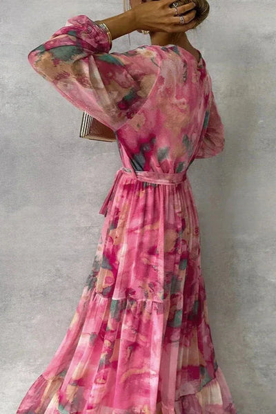 Elowan | Elegancka Kwiatowa Sukienka Maxi