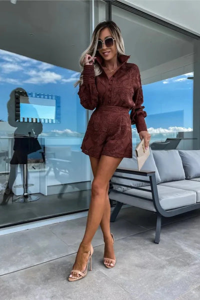 Celeste | Modny Zestaw Topu i Szortów