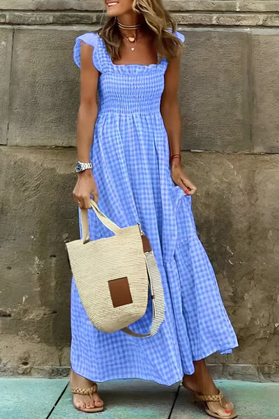 Amaris | Maxidress w kratę na wiosnę