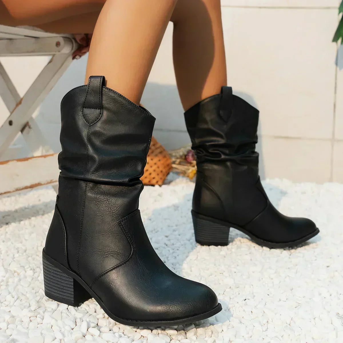 Rosie | Classic Mid-Calf Western Boots