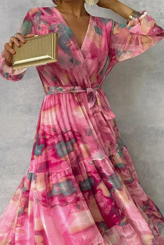 Elowan | Elegancka Kwiatowa Sukienka Maxi