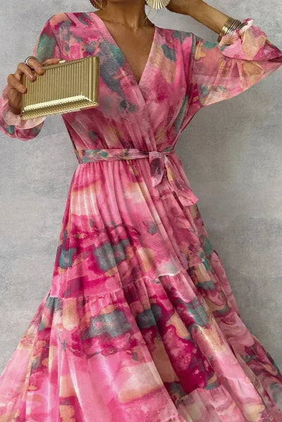 Elowan | Elegancka Kwiatowa Sukienka Maxi