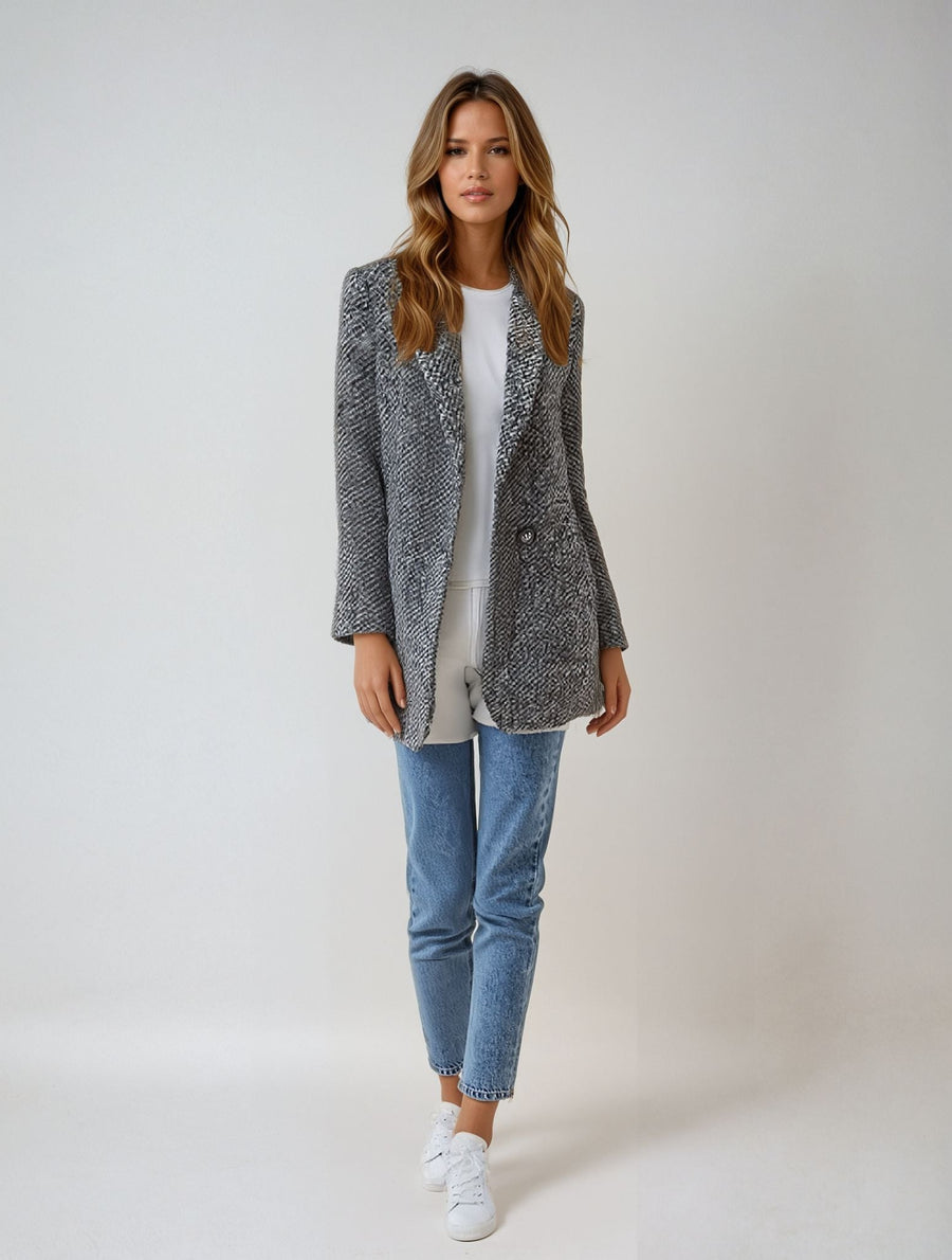 Simona Urban Coat – Elegant Long Women's Coat with Modern Cut