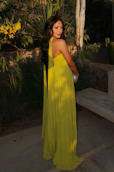 Yinthe | Sukienka maxi z plisami bez ramiączek