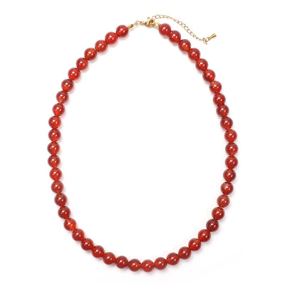 Stylowy naszyjnik z czerwonego agatu