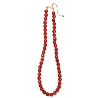 Stylowy naszyjnik z czerwonego agatu