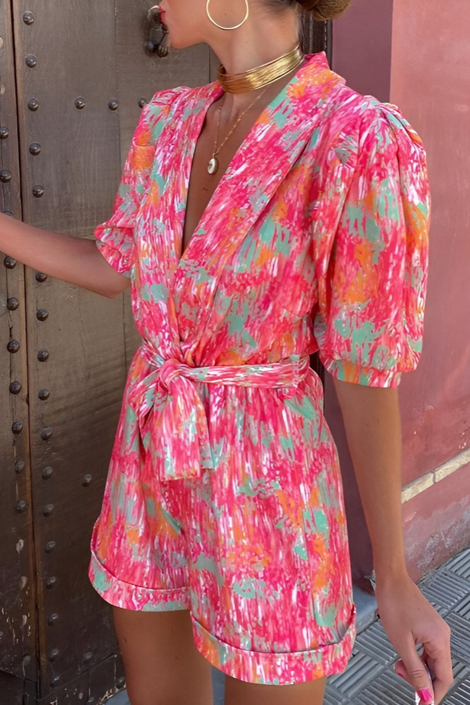 Jinte | Modny Kombinezon z Dekoltem w Serek