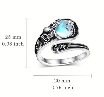 Pierścionek Maude z kamieniem księżycowym