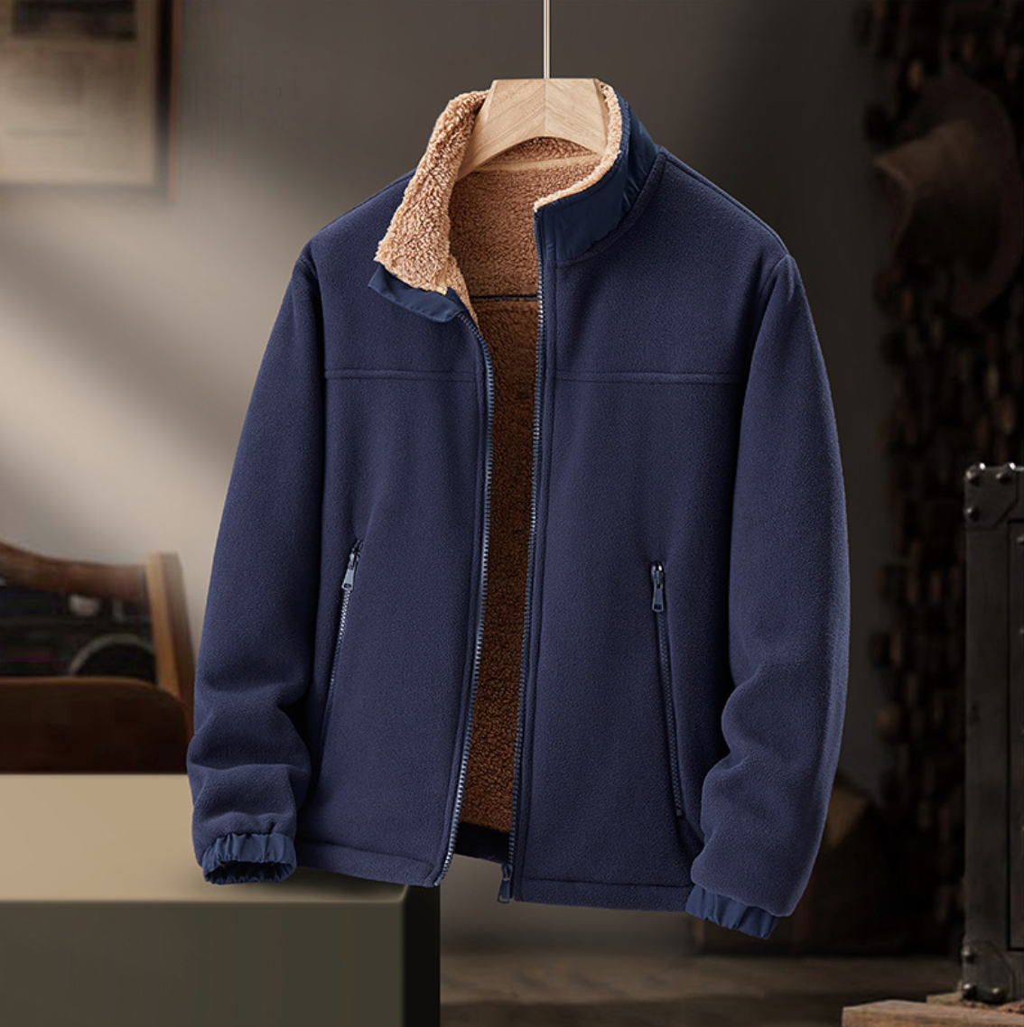 Grayson | Cozy Plush-Collar Zip-Up Jacket