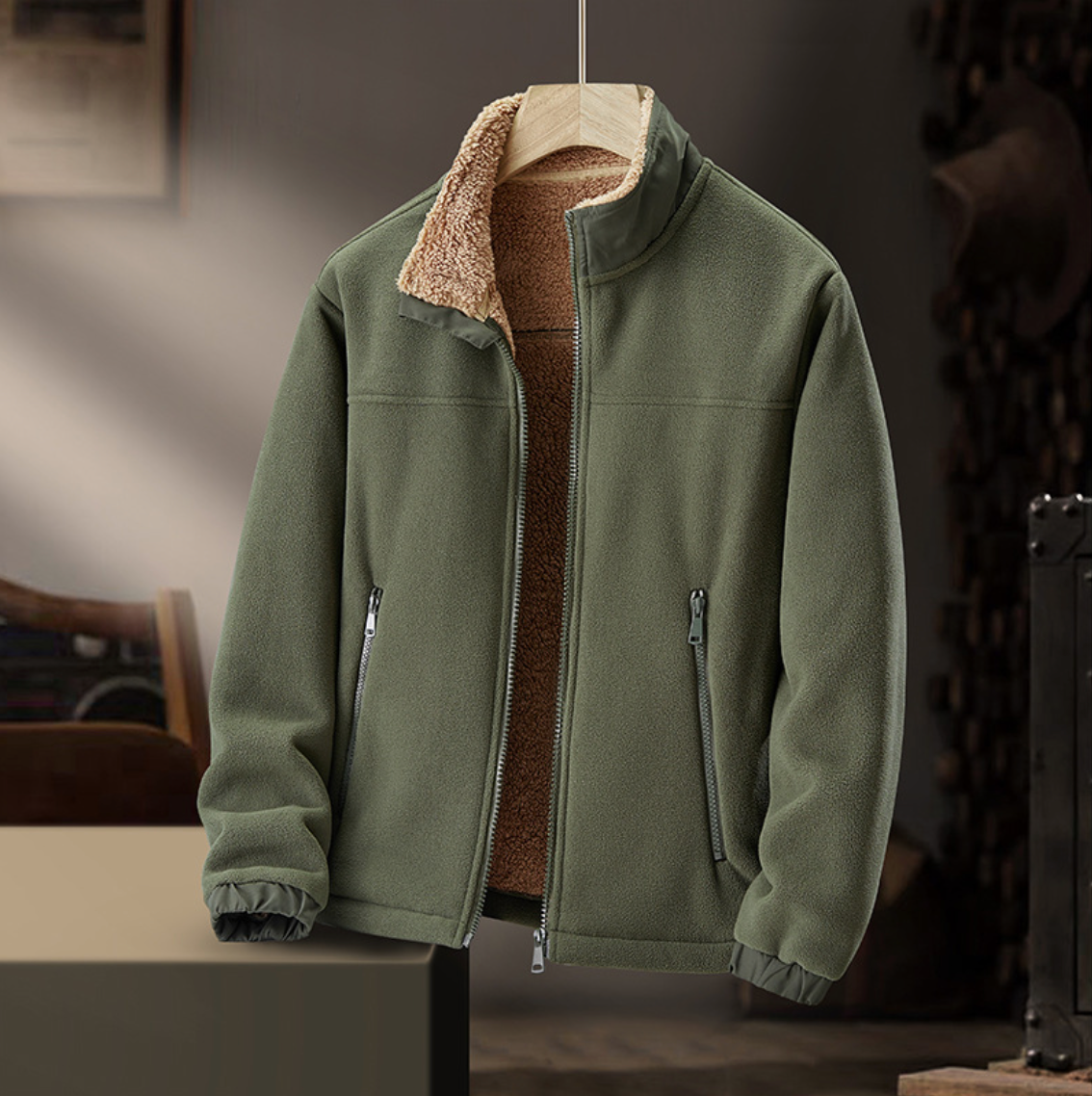 Grayson | Cozy Plush-Collar Zip-Up Jacket