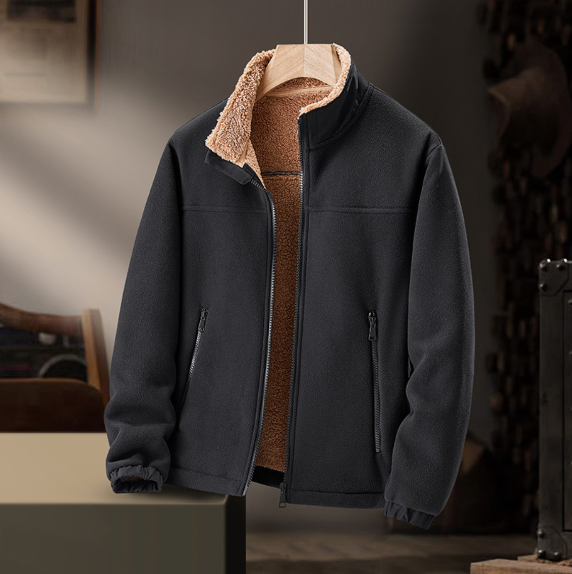 Grayson | Cozy Plush-Collar Zip-Up Jacket