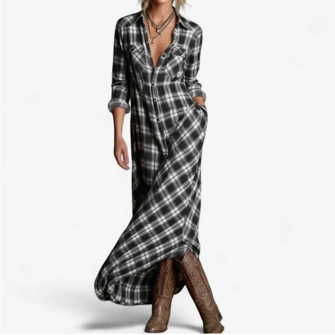 Soraya | Plaid Maxi Dress