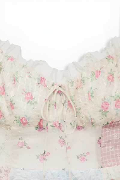 Nore | Elegancka Maxi Sukienka w Stylu Patchwork