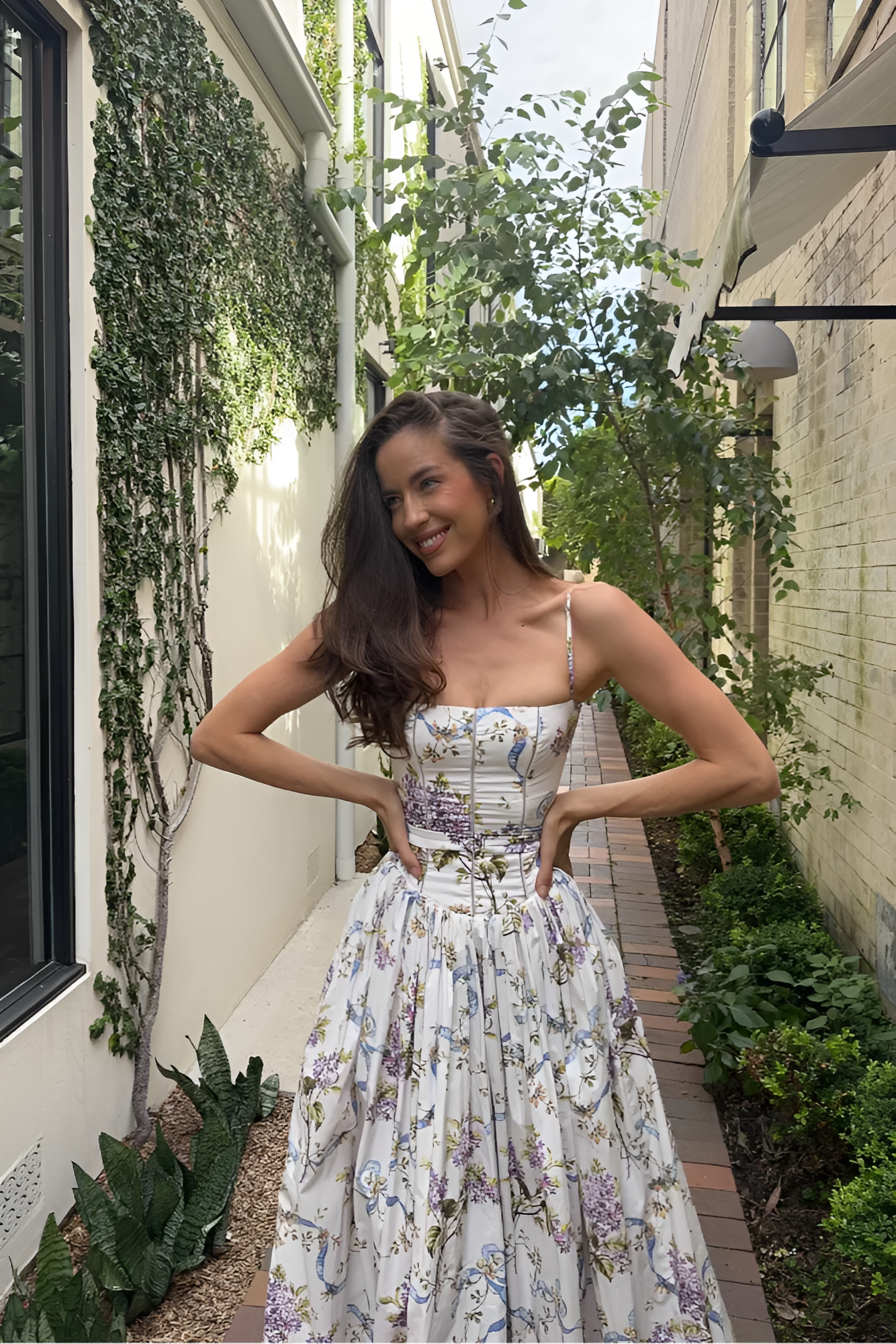 Lotte | Vintage Kwiatowa Sukienka Maxi