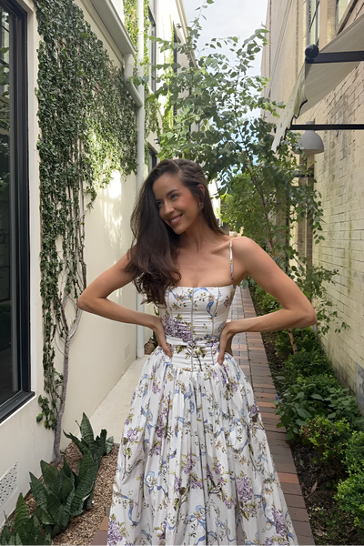 Lotte | Vintage Kwiatowa Sukienka Maxi