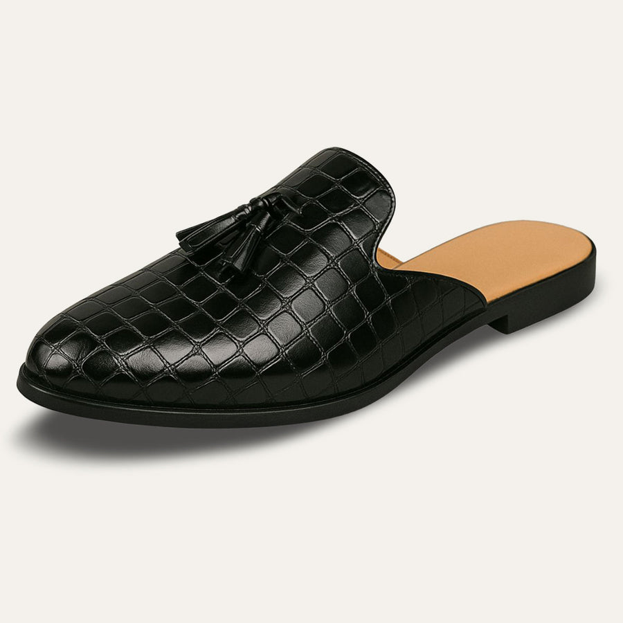 Men's Leather Mule Loafers – Slip-On Comfort & Style