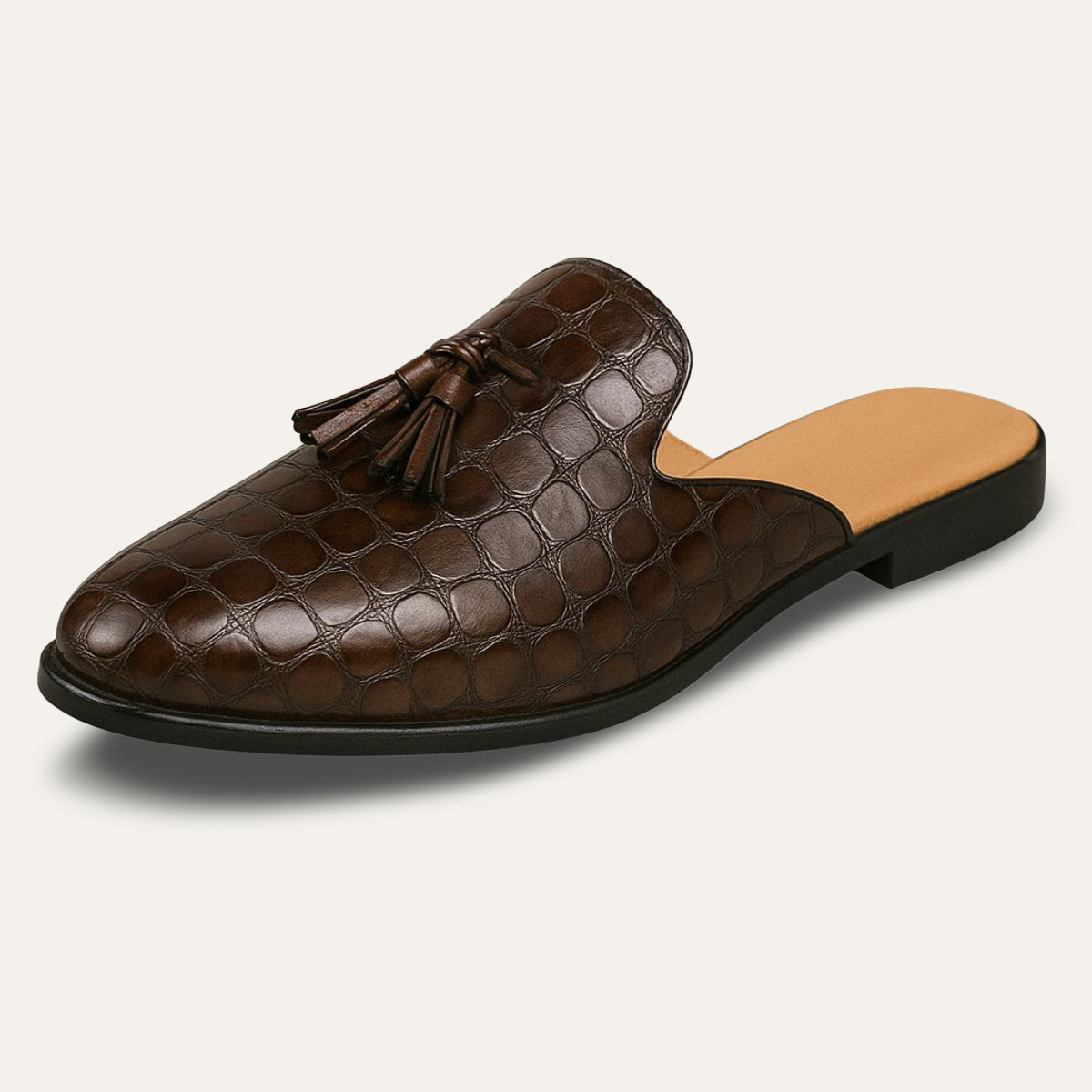 Men's Leather Mule Loafers – Slip-On Comfort & Style