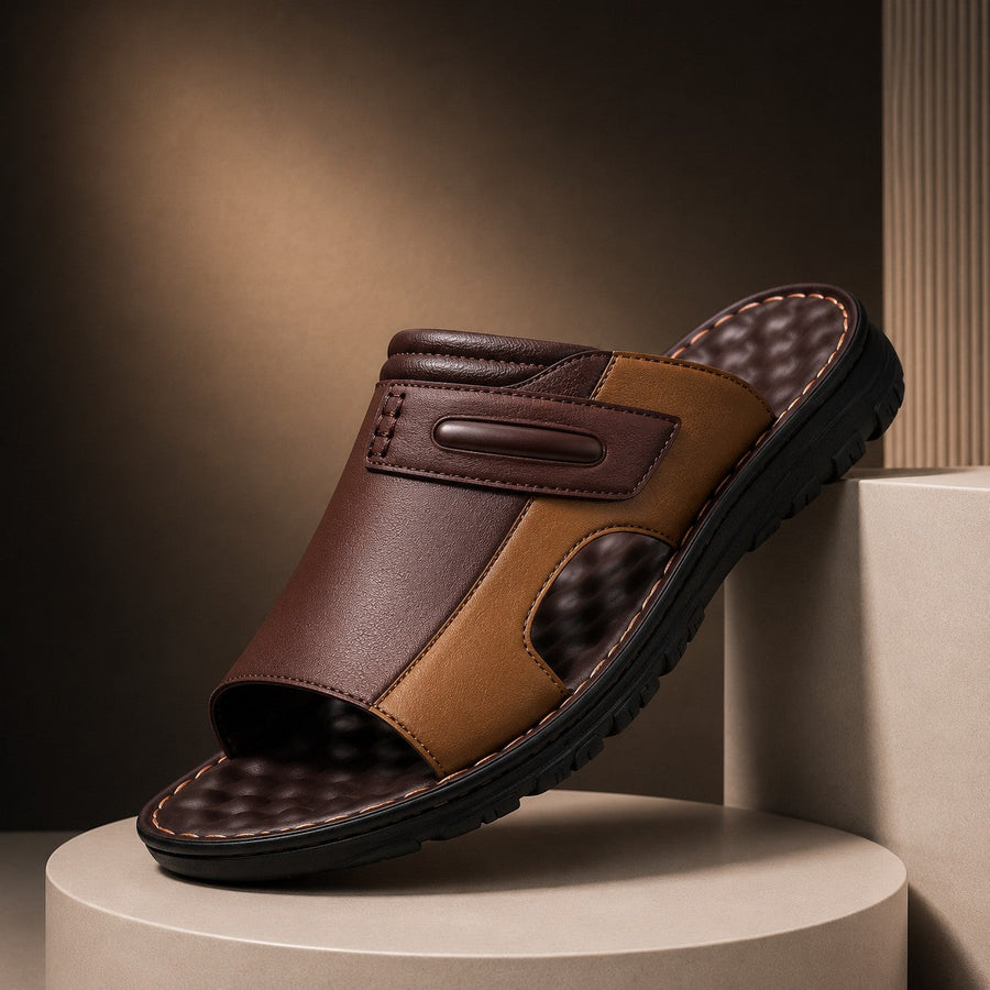 TWO TONE SLIP ON SLIDES
