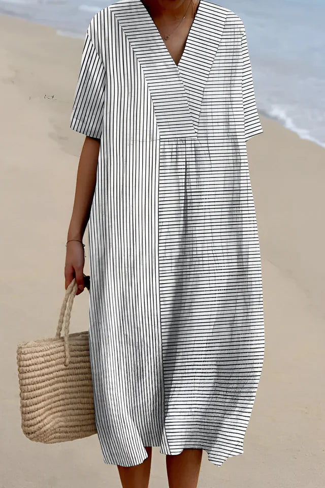 Olalla | Letnia Sukienka w Wzory