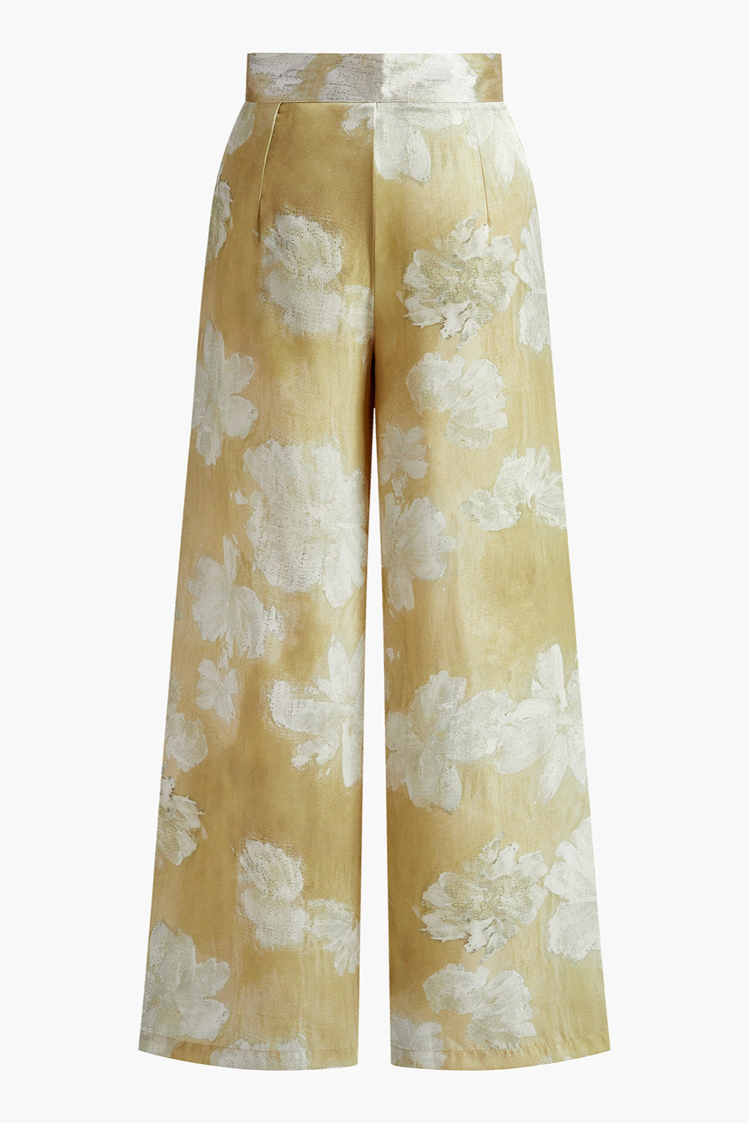 Valentina | Spodnie Proste w Kwiatowy Wzór