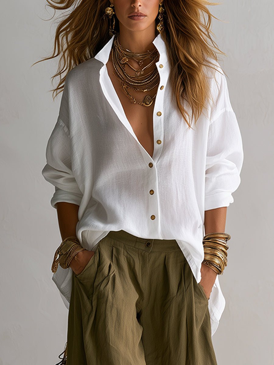 Coravelle - Sculptural shirt and balloon pant set