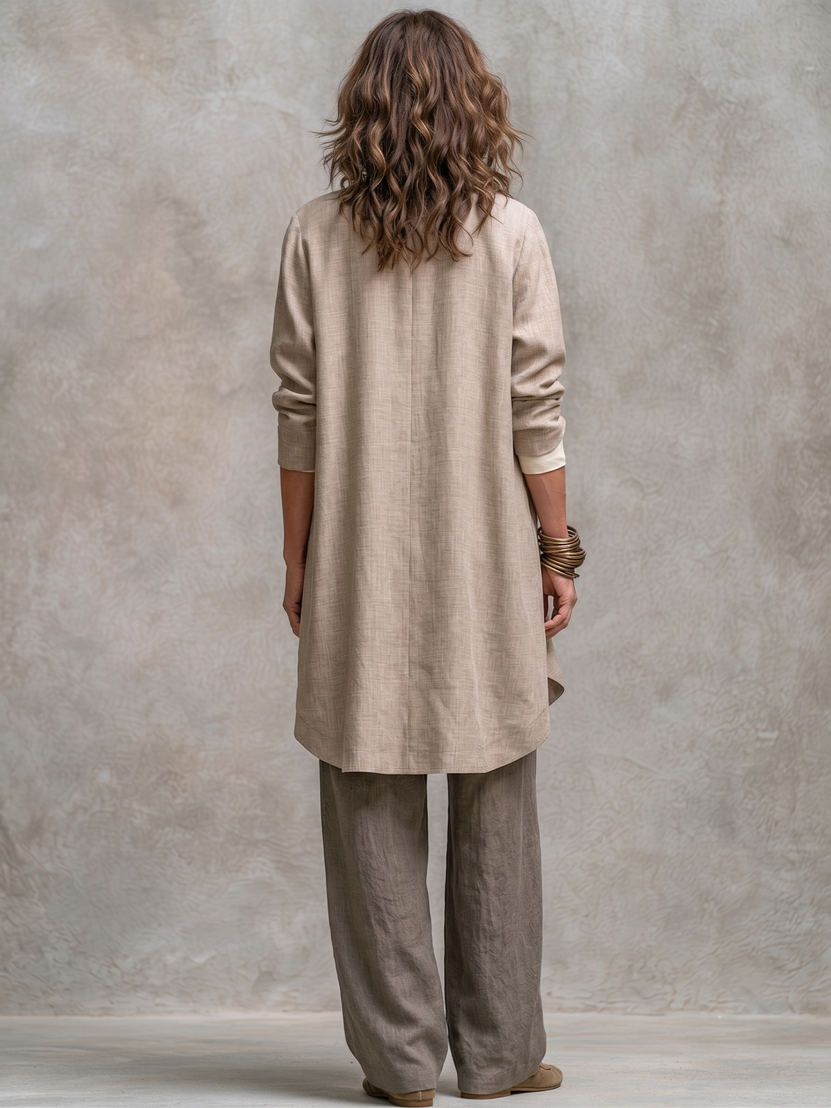 Isolenne - High-end three-piece suit set with wide-leg pants