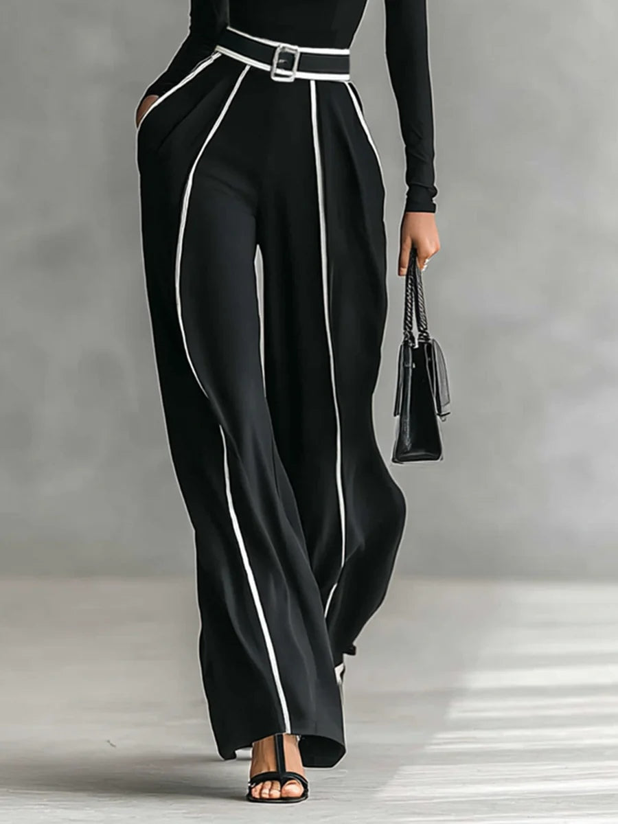 Olivia | White Trim Two-Piece Set