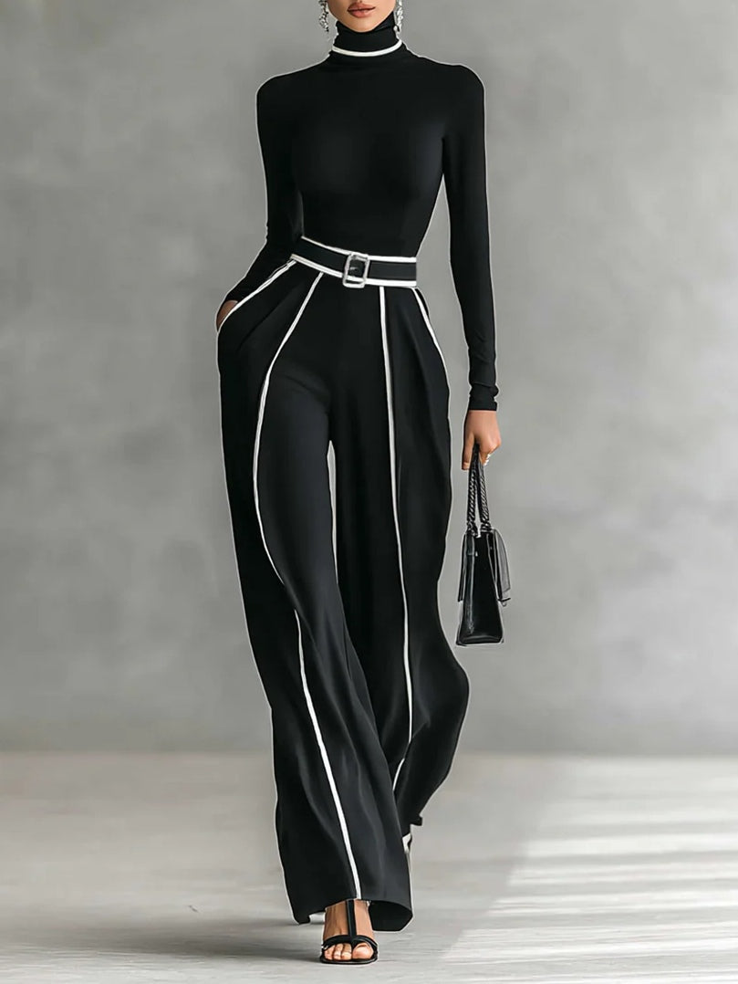 Olivia | White Trim Two-Piece Set