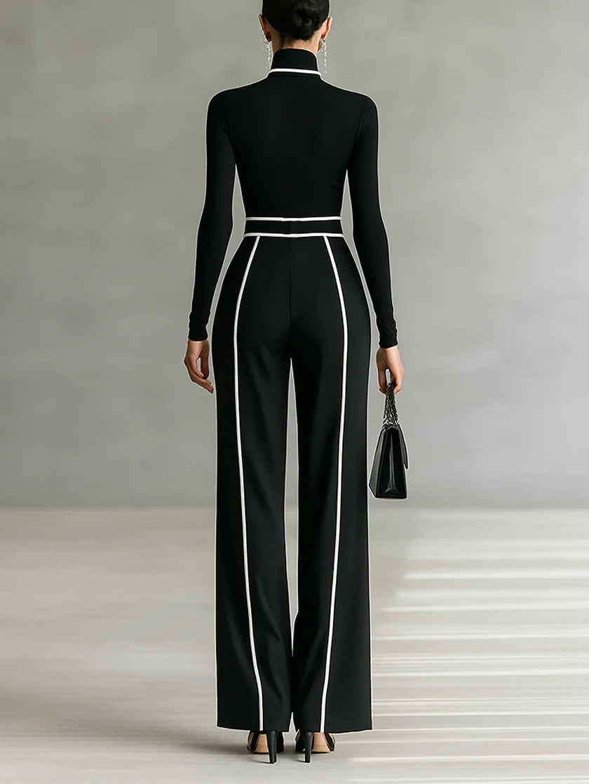 Olivia | White Trim Two-Piece Set