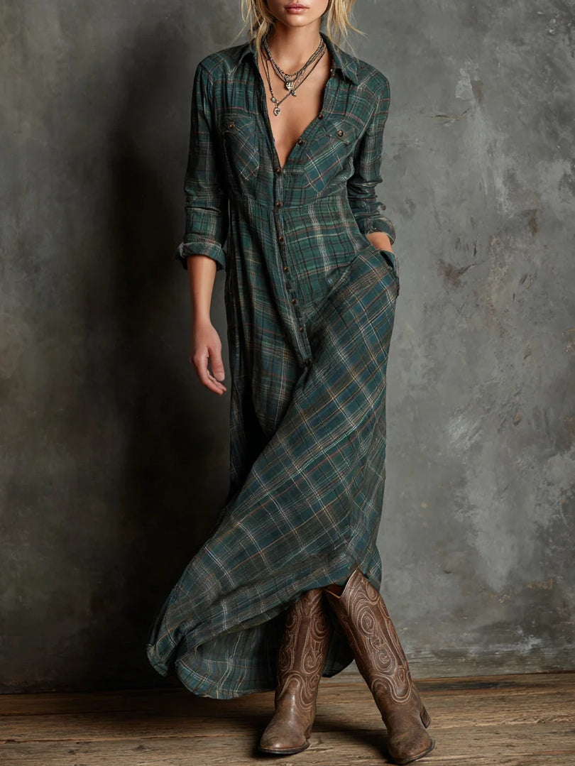 Soraya | Plaid Maxi Dress