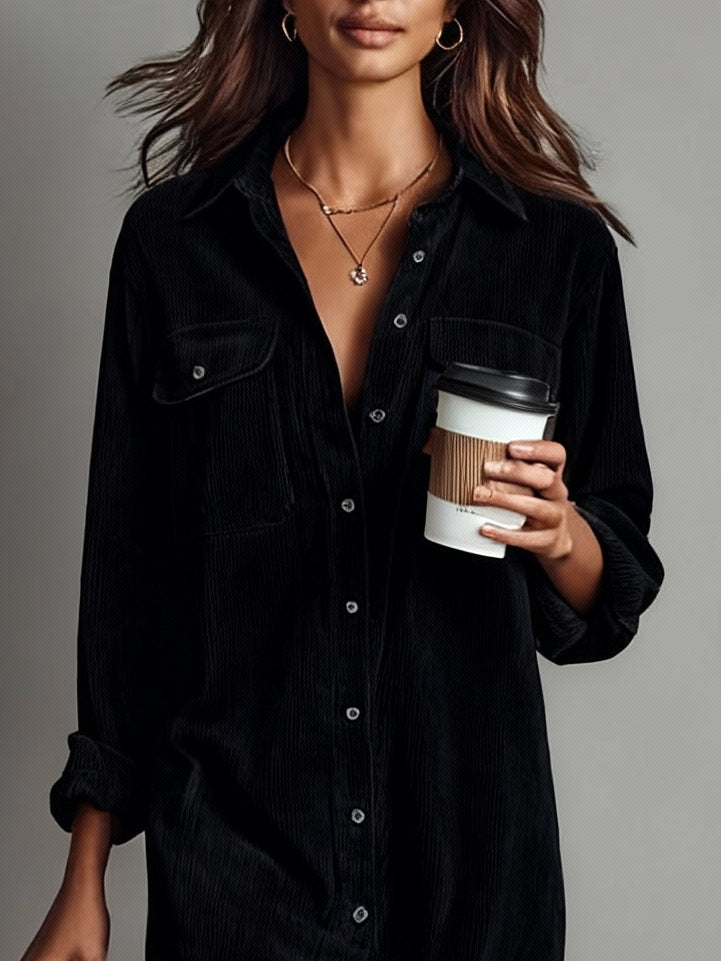 Beatriz | Corduroy Loose-Fit Midi Dress