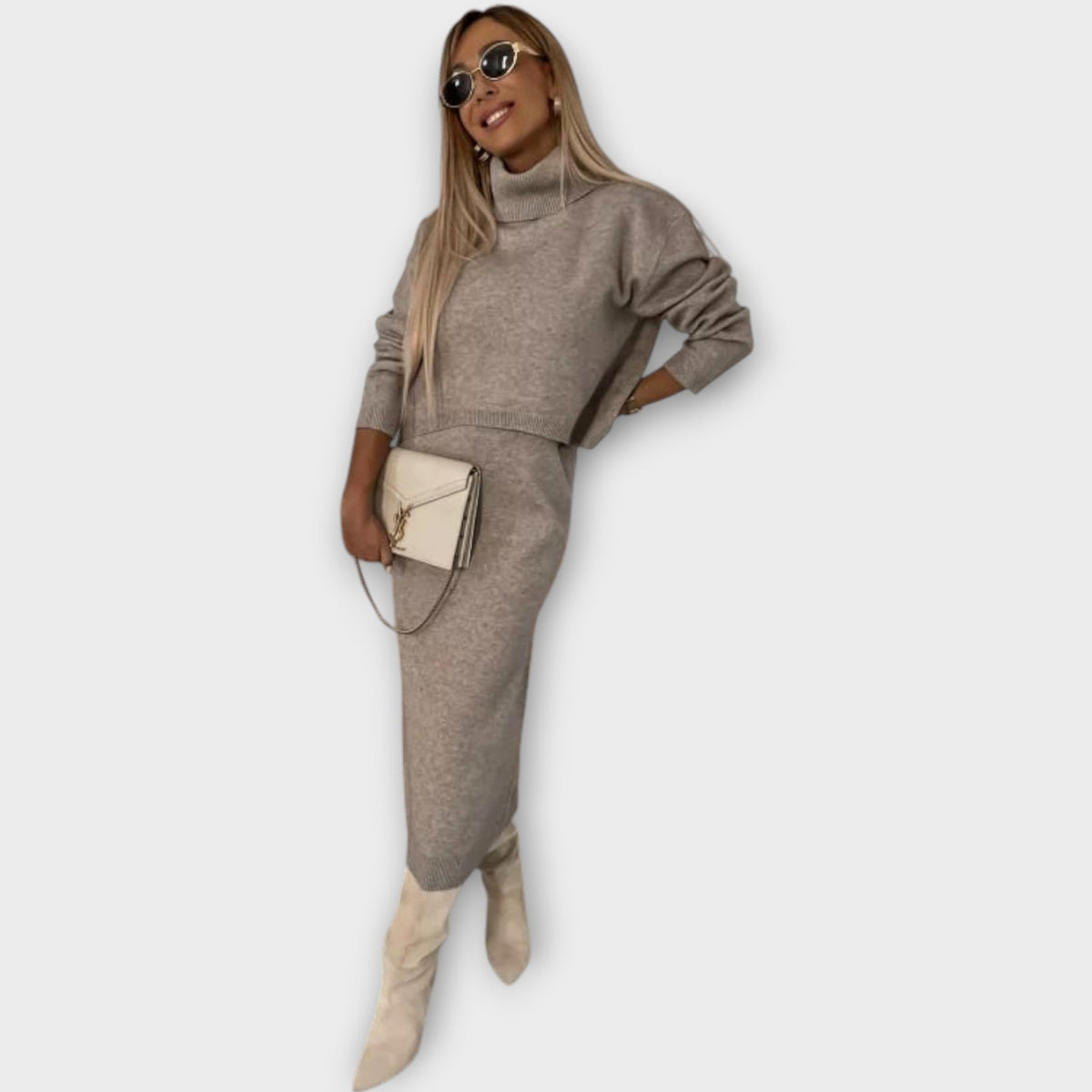 Luxe Knit Sweater and Skirt Set