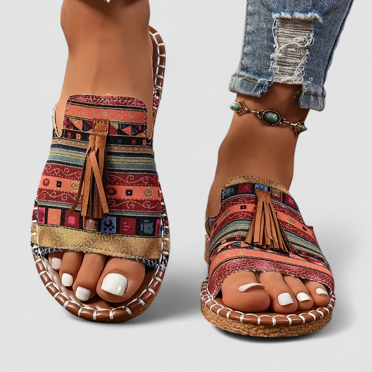 Leena | Komfortowe Płaskie Sandaly Ortopedyczne