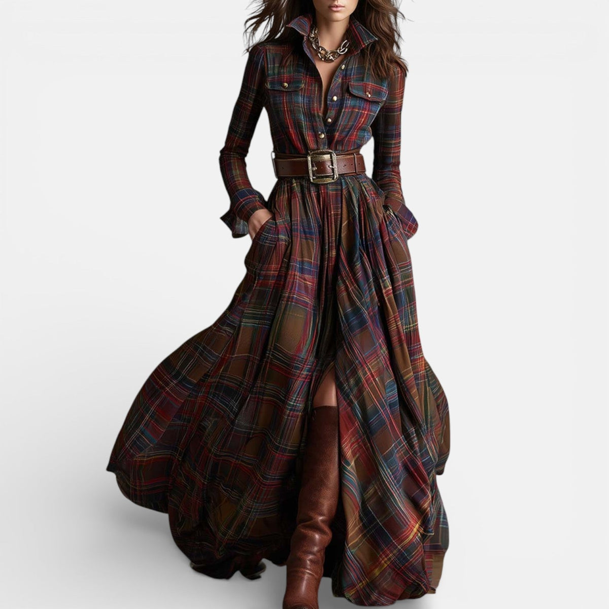 Scarlett | Belted Shirt Dress