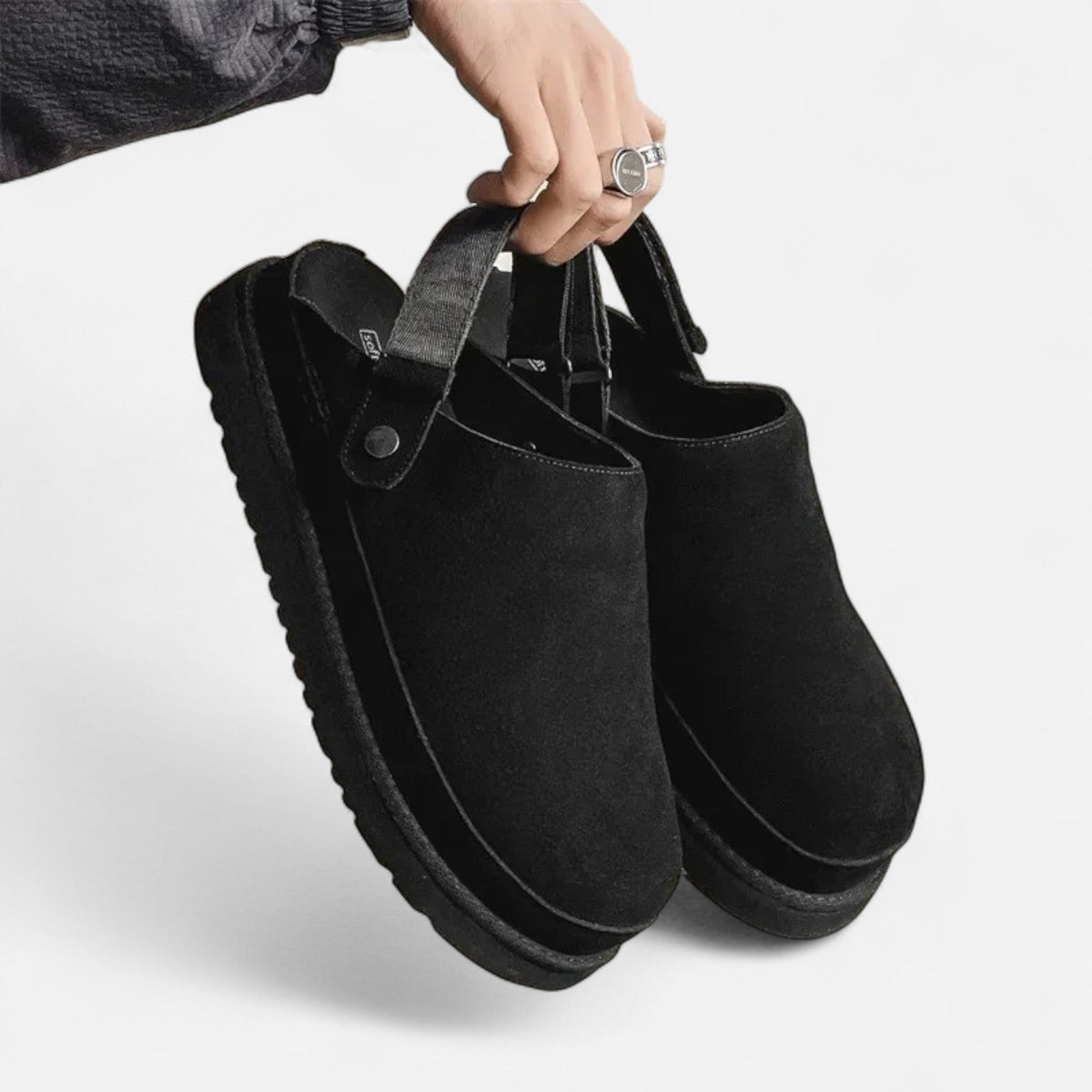 Women’s Leather Back-Strap Slippers