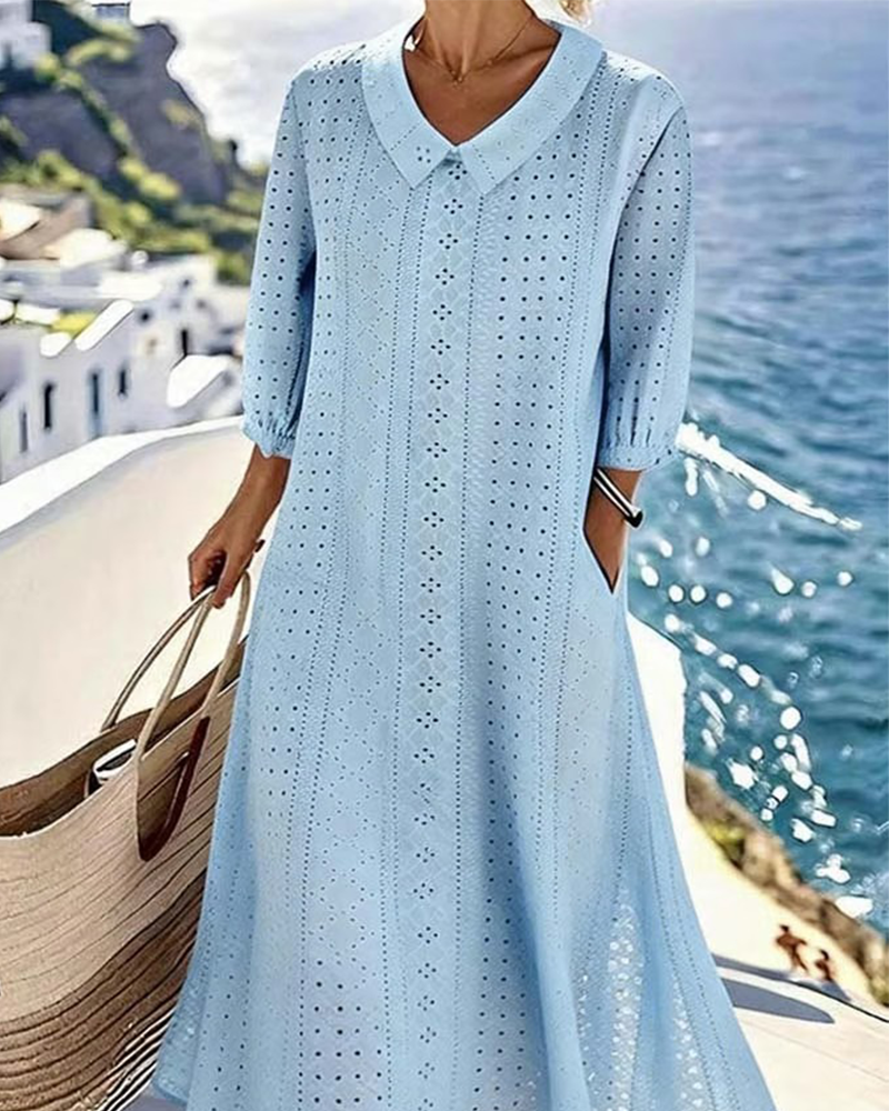 HAZEL – MIDI DRESS COASTAL GRACE
