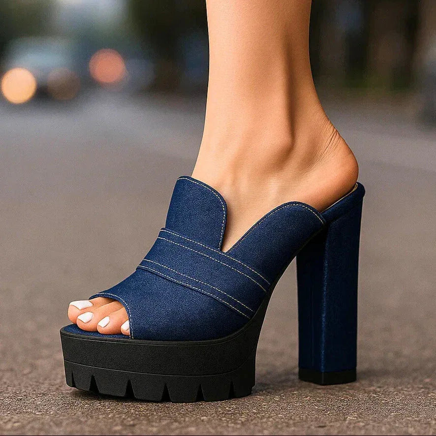 DELILAH DENIM HEELS