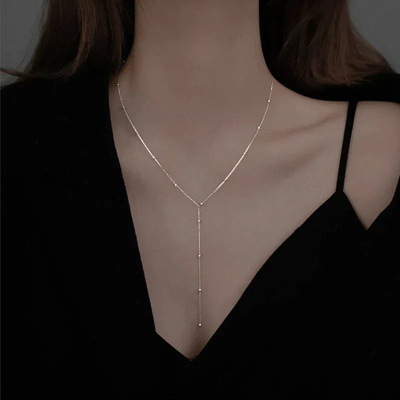 Collarbone Necklace with Tassels