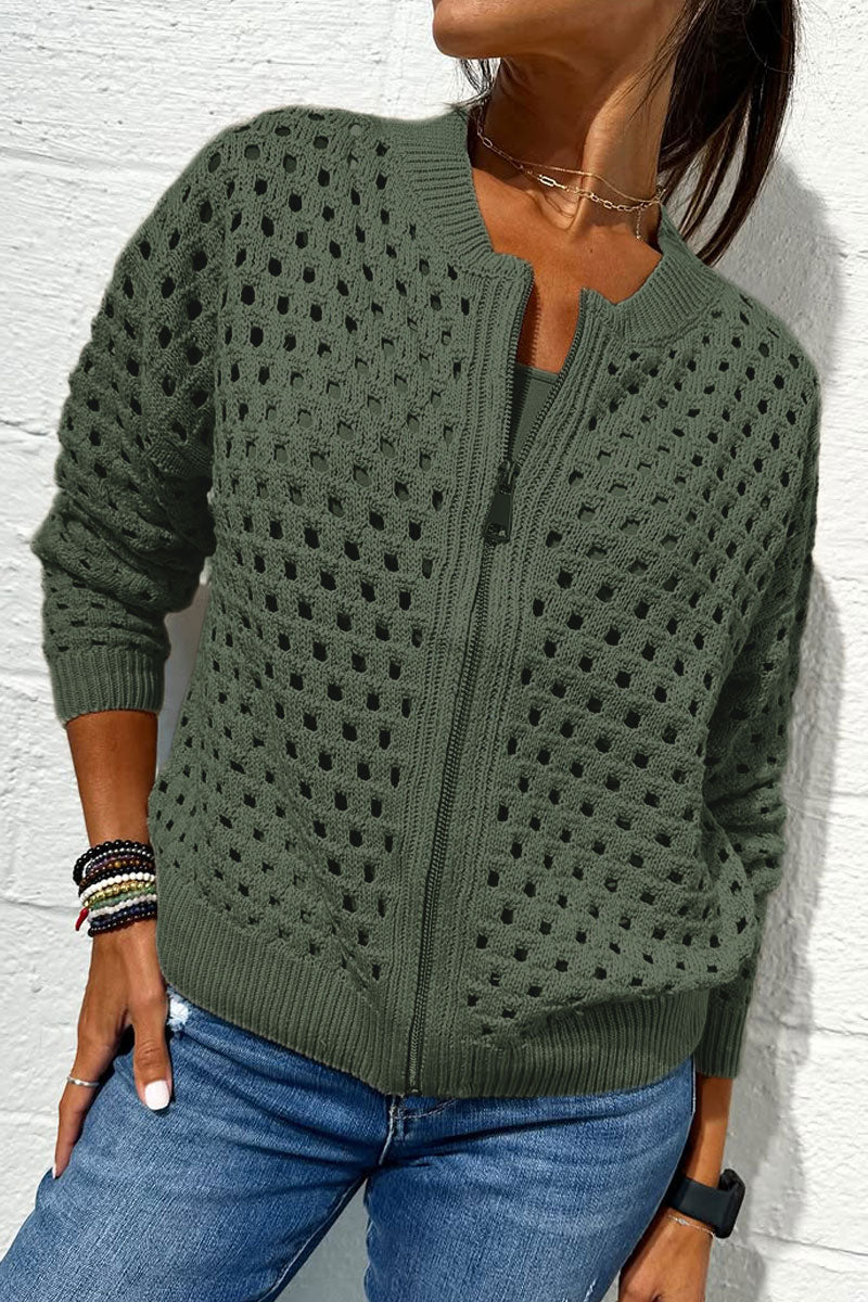 Zippered Knit Jacket