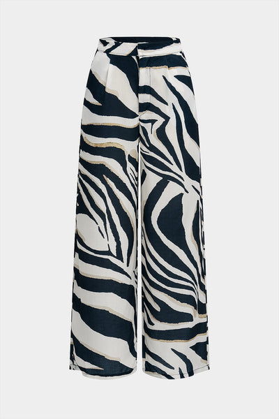 Elindra | Spodnie w paski kontrastowe