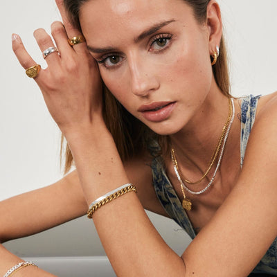 Bransoletka Z Łańcuszkiem Płaskim – Platerowana Srebrem 925, 4 mm