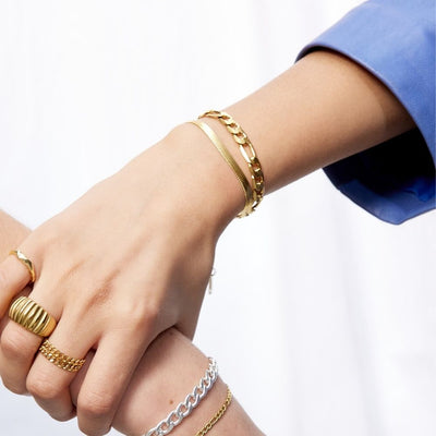 Gigi Bransoletka – 18K Złocona, 7 mm