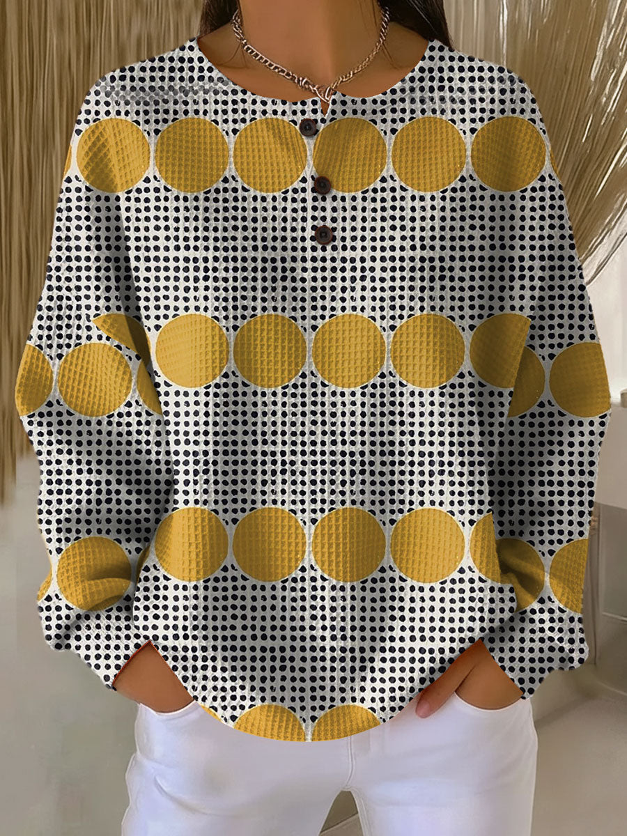 Thyra | Women's Retro Geometric Knit Sweater