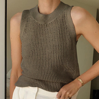 Vega | Dzianinowy Top bez Rękawów