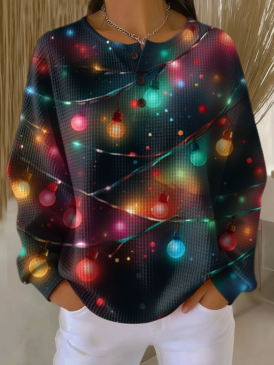 Sanna | Women's Cozy Christmas Sweater with Lantern Design