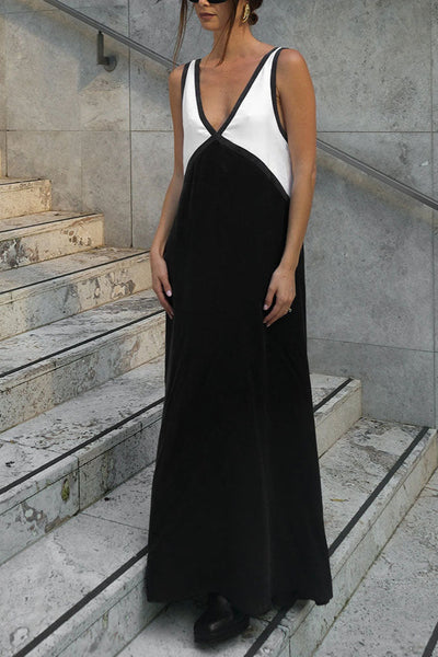 Novee | Lekka sukienka maxi z dekoltem w serek