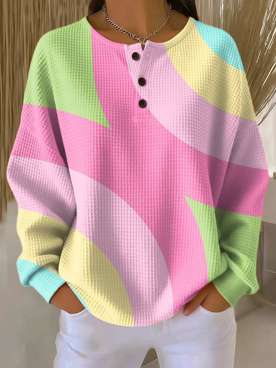 Vera | Women's Sweater Featuring Abstract Geometric Design